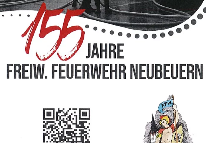 Flyer zur 155 Jahrfeier der Freiwillige Feuerwhr Neubeuern vom 18. bis 22. Juni