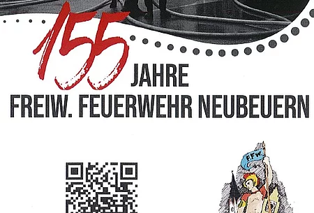 Flyer zur 155 Jahrfeier der Freiwillige Feuerwhr Neubeuern vom 18. bis 22. Juni